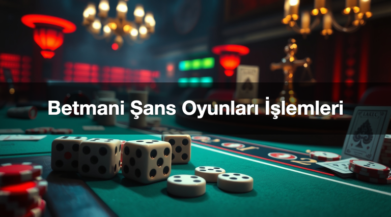 Betmani Şans Oyunları İşlemleri